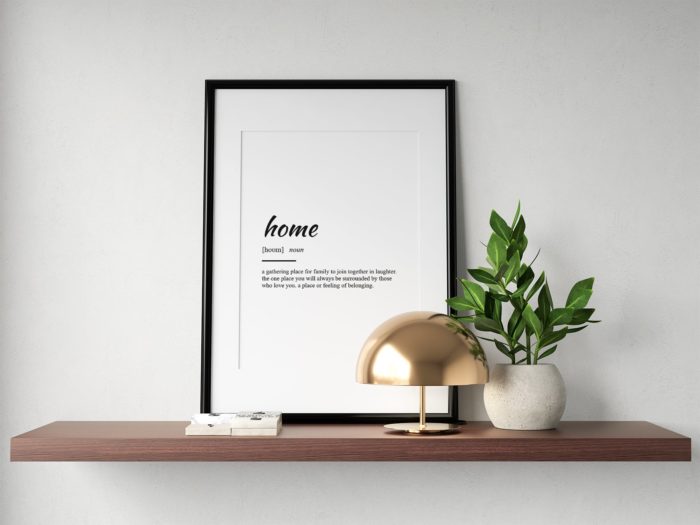 home definition poster white