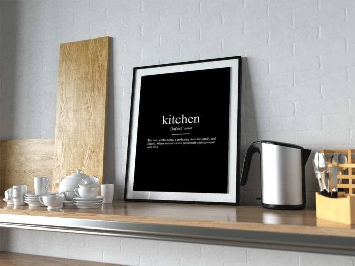 kitchen definition poster black