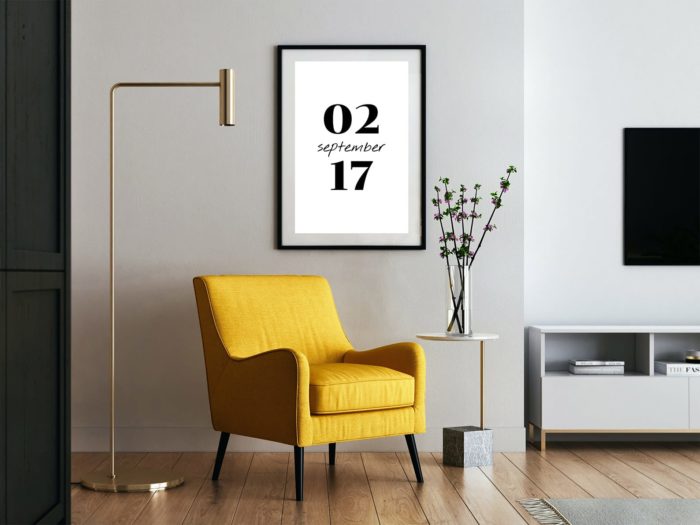special date poster living room
